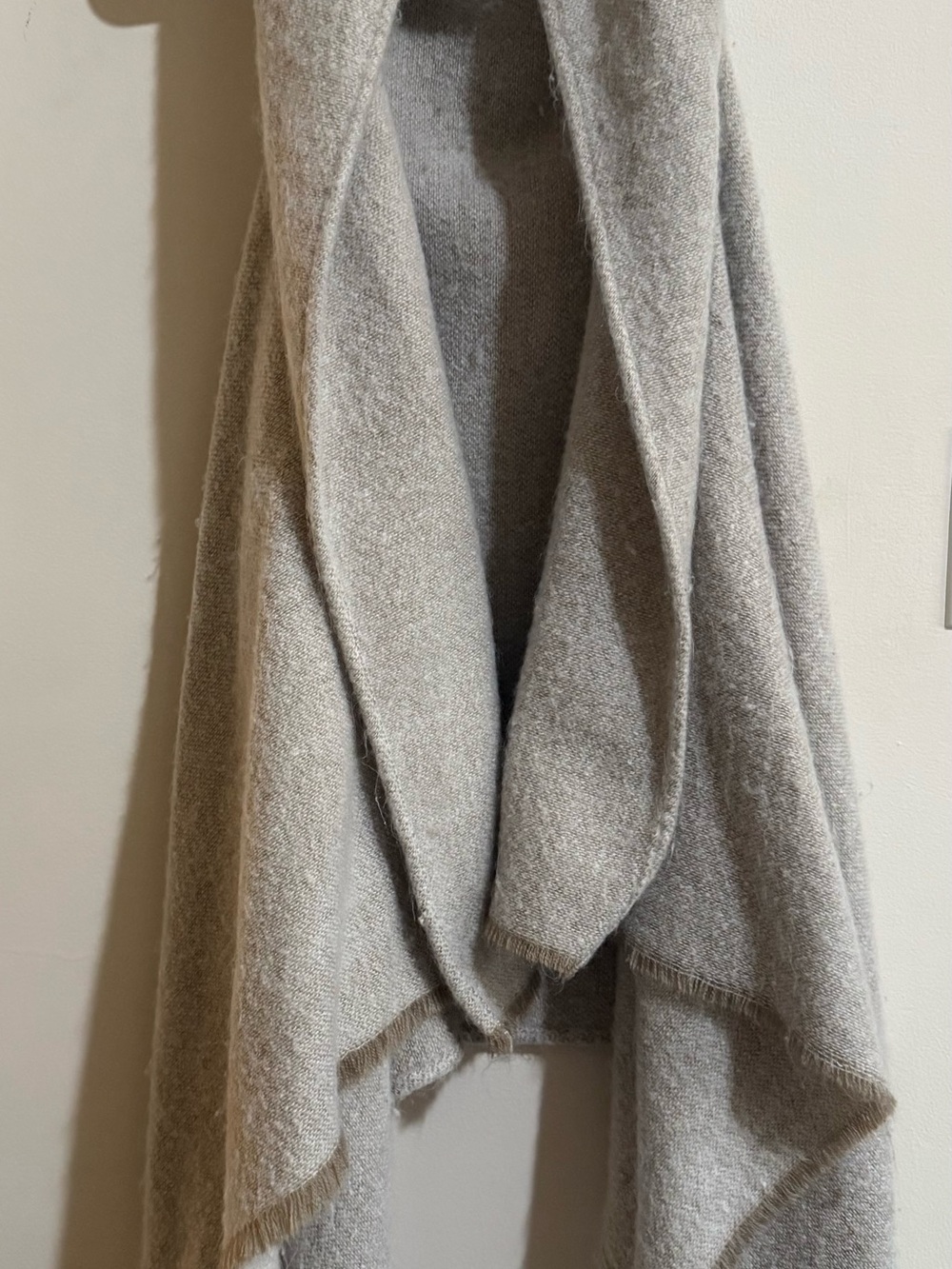 LOFT cream and beige Open-Front Draped Cape